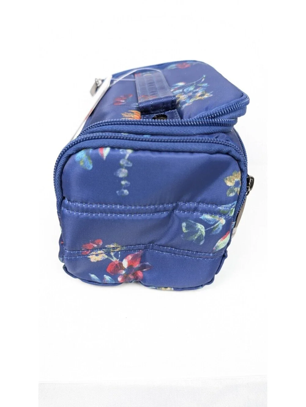 Lug Mini Trolley Bag Travel Makeup Cosmetic Toiletry Case Blue Multicolor Floral
